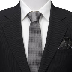 Gray Cross Dot-Men's Tie