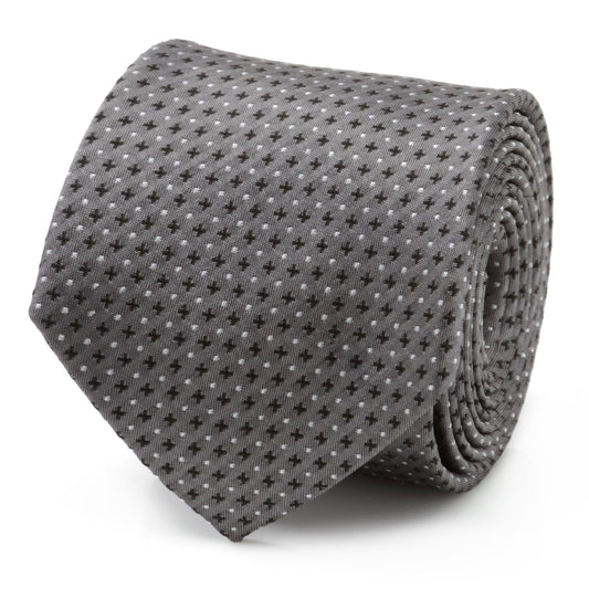 Gray Cross Dot-Men's Tie