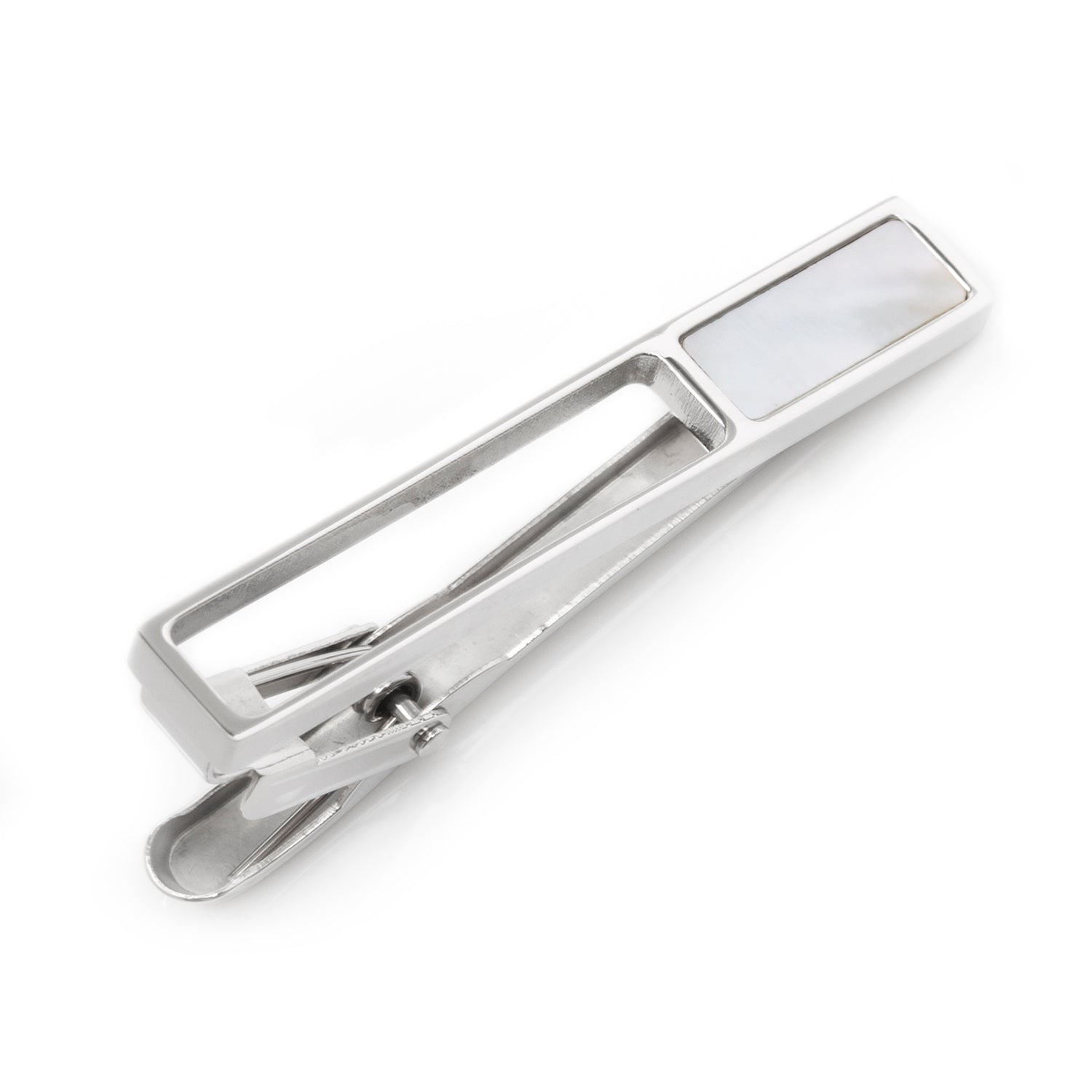  Cufflinks Die Cut Mother of Pearl Stainless Steel Tie Clip - Default Title - Bonton