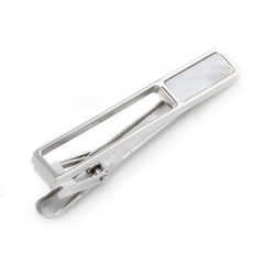 Die Cut Mother of Pearl Stainless Steel Tie Clip