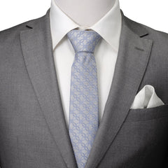 Gray Blue Art Deco Men's Tie