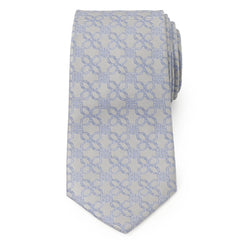 Gray Blue Art Deco Men's Tie