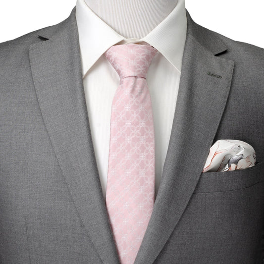 Pink Art Deco Men's Tie