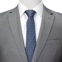 Navy Patterned Men's Tie