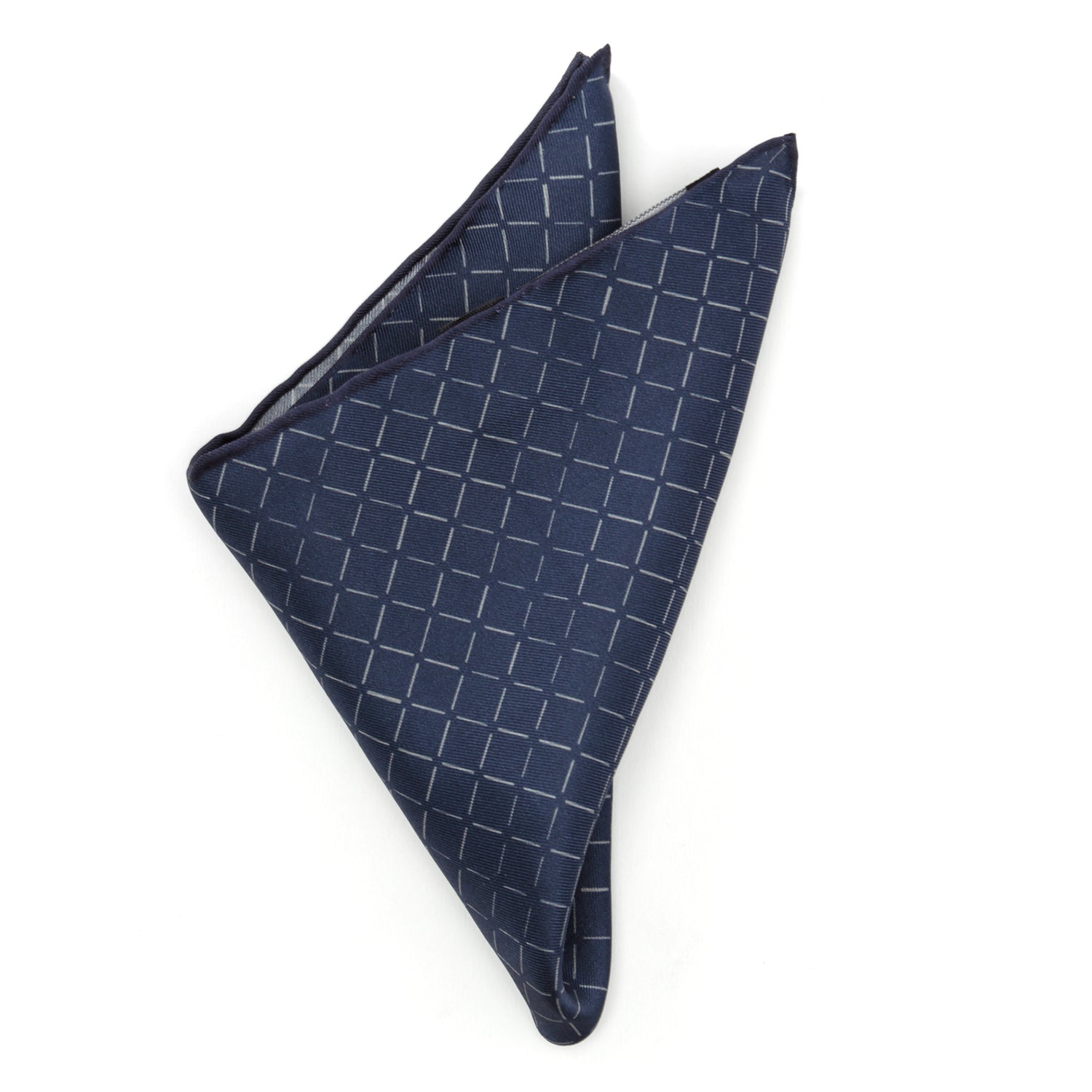  Cufflinks Navy Diamond Pocket Square - Default Title - Bonton