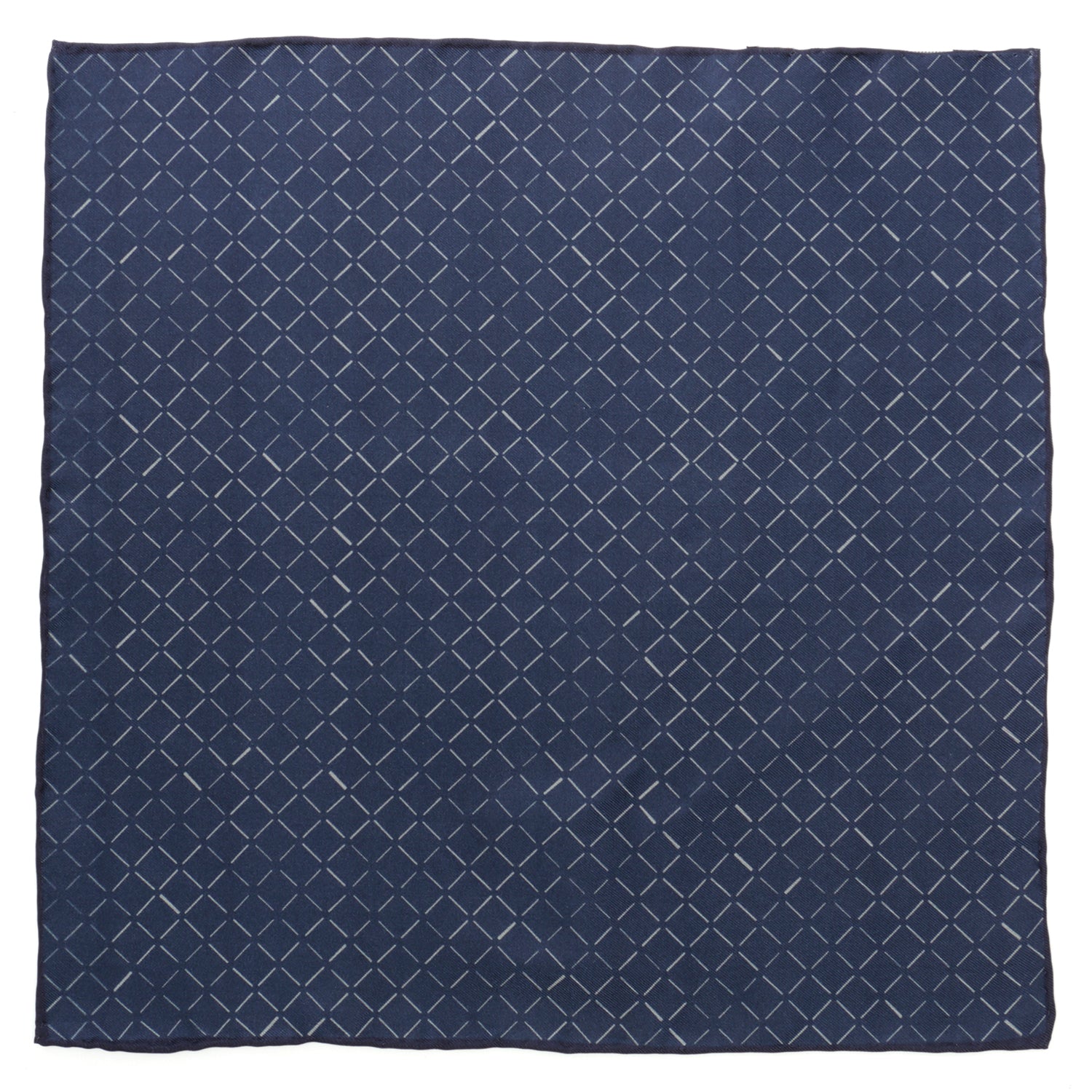  Cufflinks Navy Diamond Pocket Square - Default Title - Bonton