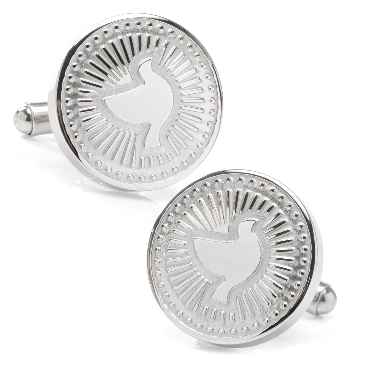  Cufflinks Silver Dove Radial Cufflinks - Default Title - Bonton