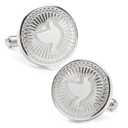 Silver Dove Radial Cufflinks