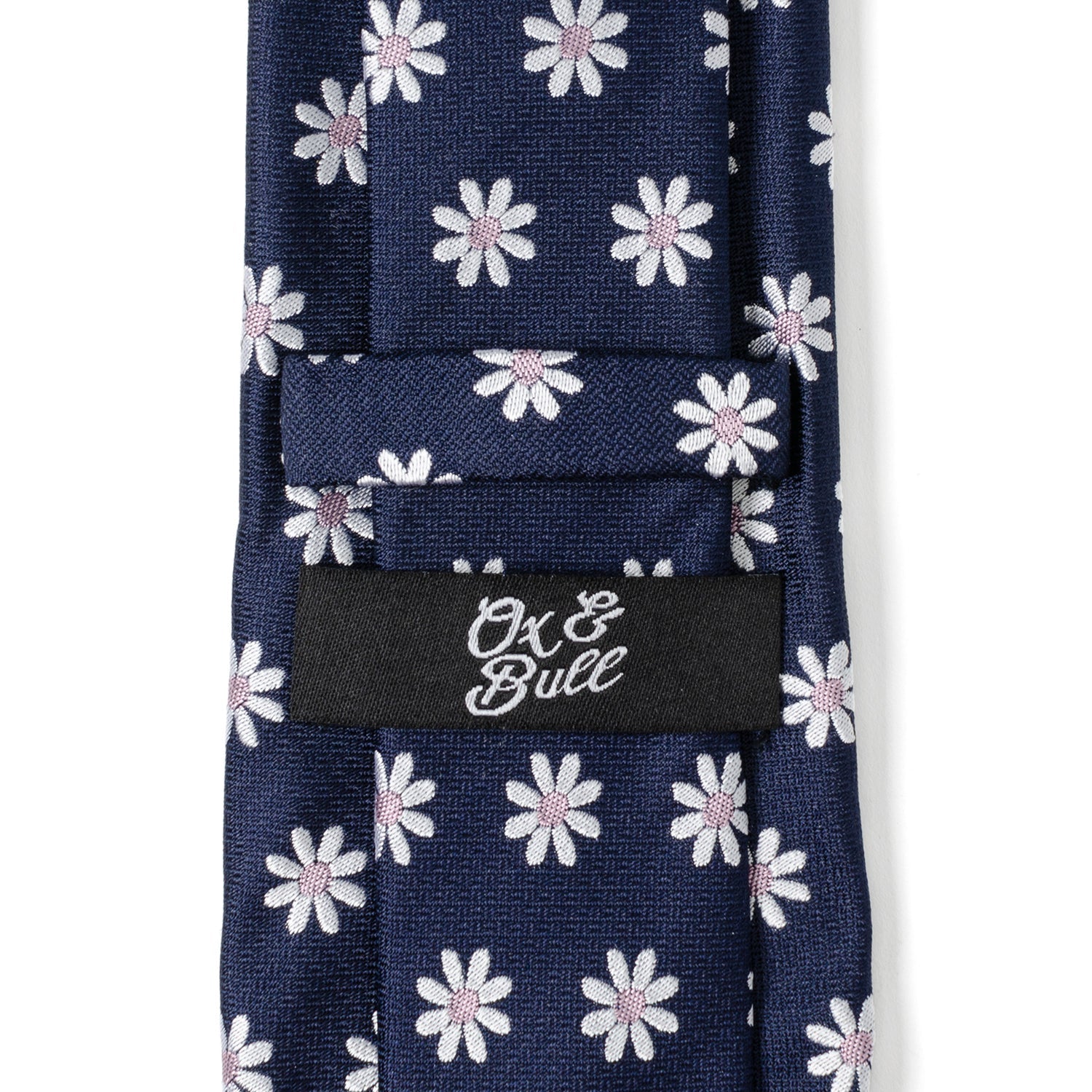  Cufflinks Daisy Navy Blue Men's Tie - Default Title - Bonton