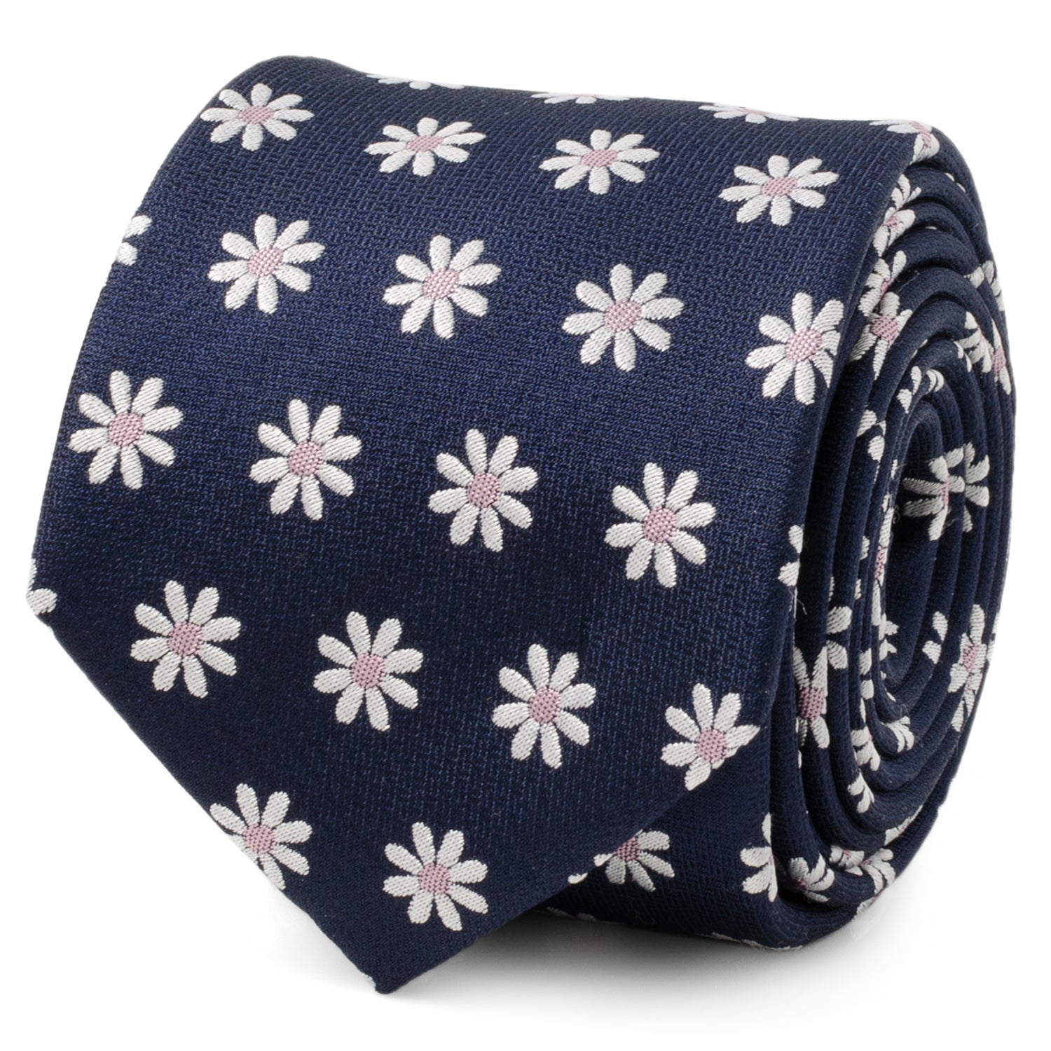  Cufflinks Daisy Navy Blue Men's Tie - Default Title - Bonton