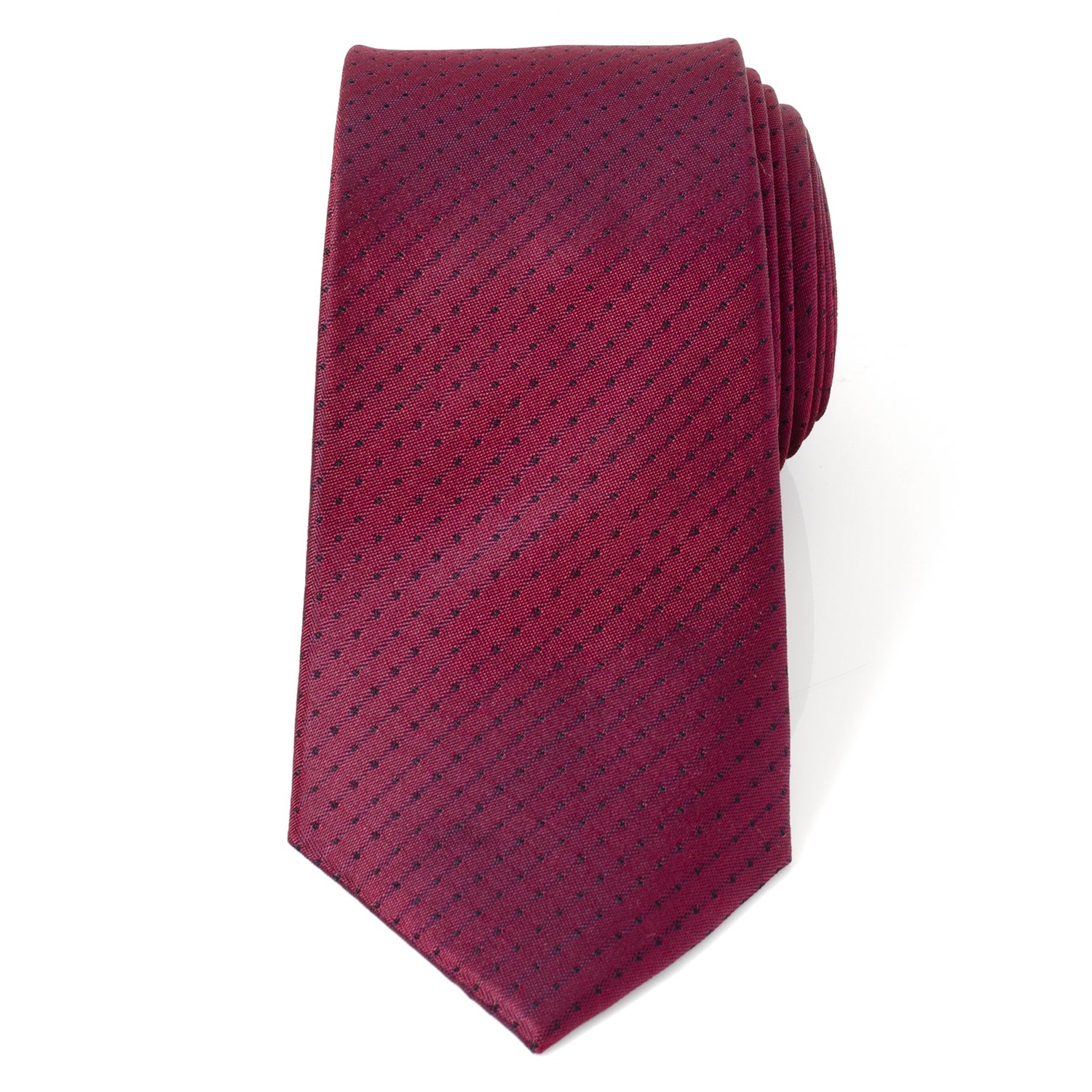  Cufflinks Red Pin Dot Men's Tie - Default Title - Bonton