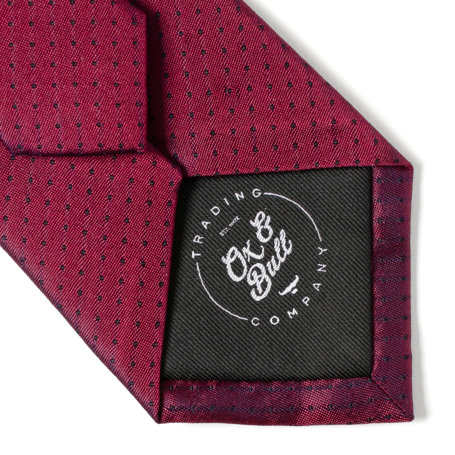  Cufflinks Red Pin Dot Men's Tie - Default Title - Bonton