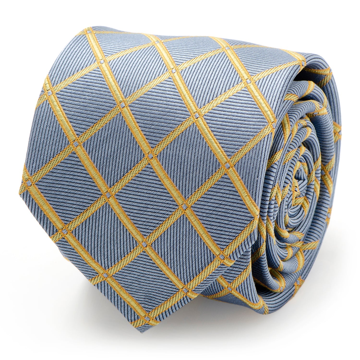  Cufflinks The Edward Tie (Gold Check Men's Tie) - Default Title - Bonton