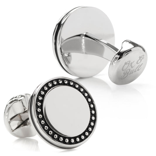 Engravable Studded Cufflinks