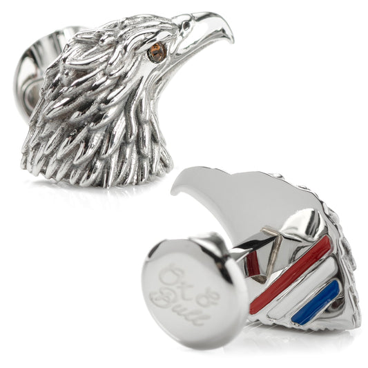 Stainless Steel Eagle Head Cufflinks