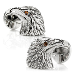 Stainless Steel Eagle Head Cufflinks