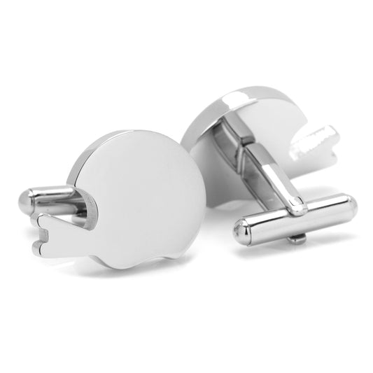 Stainless Steel Engravable Football Helmet Cufflinks