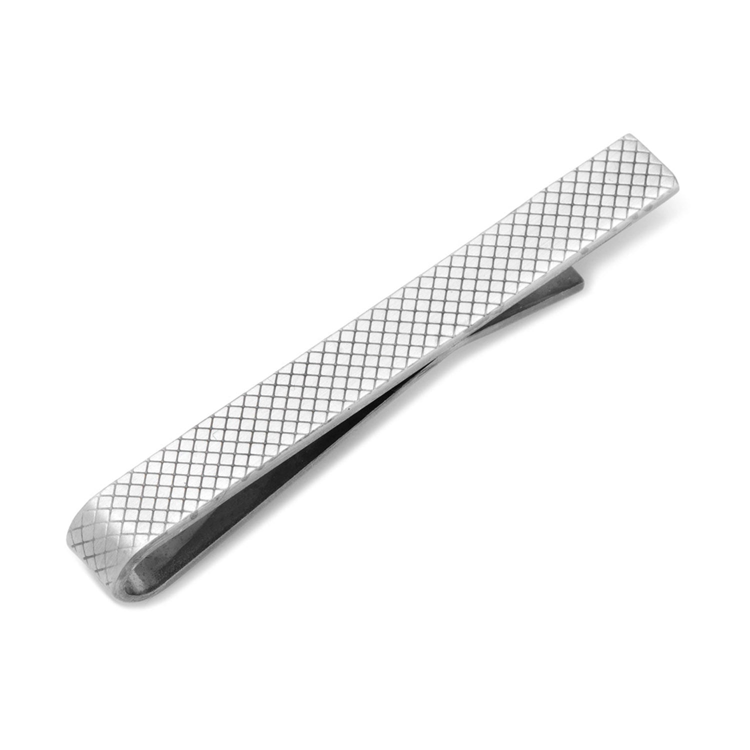  Cufflinks Etched Grid Tie Bar - Default Title - Bonton