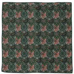 Green Floral Pocket Square