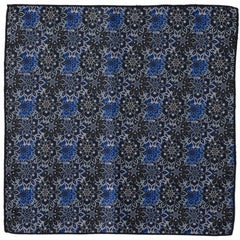 Navy Floral Pocket Square