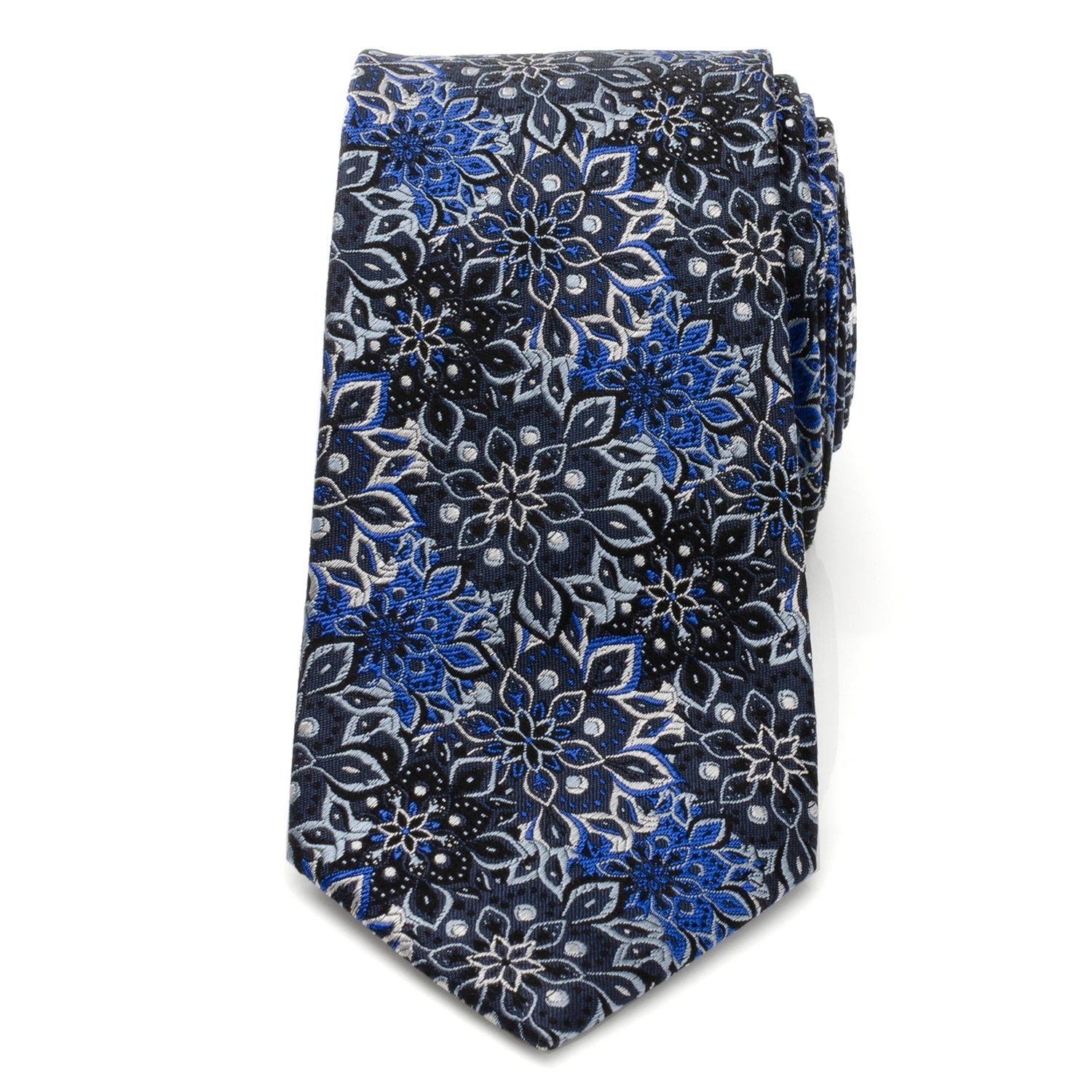  Cufflinks Kaleido Floral Navy Men's Tie - Default Title - Bonton