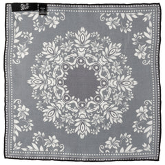 Black/White Men's Silk Pocket Square