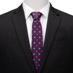 Deep Purple Floral Men's Tie