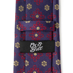 Deep Purple Floral Men's Tie