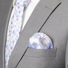 Watercolor Lavender Tie and Pocket Square Gift Set