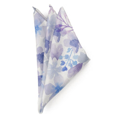 Watercolor Lavender Mix Men's Silk Pocket Square