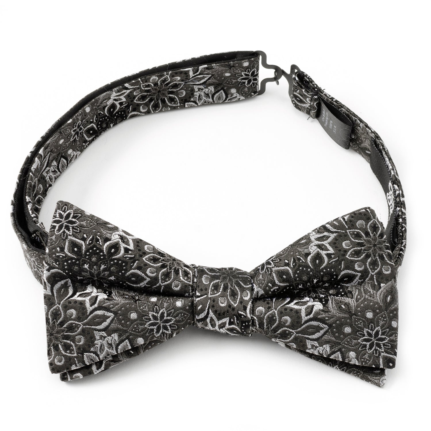  Cufflinks Kaleido Floral Charcoal Men's Bow Tie - Default Title - Bonton