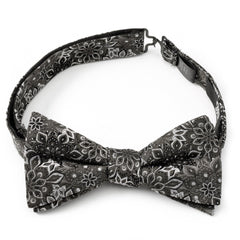 Kaleido Floral Charcoal Men's Bow Tie