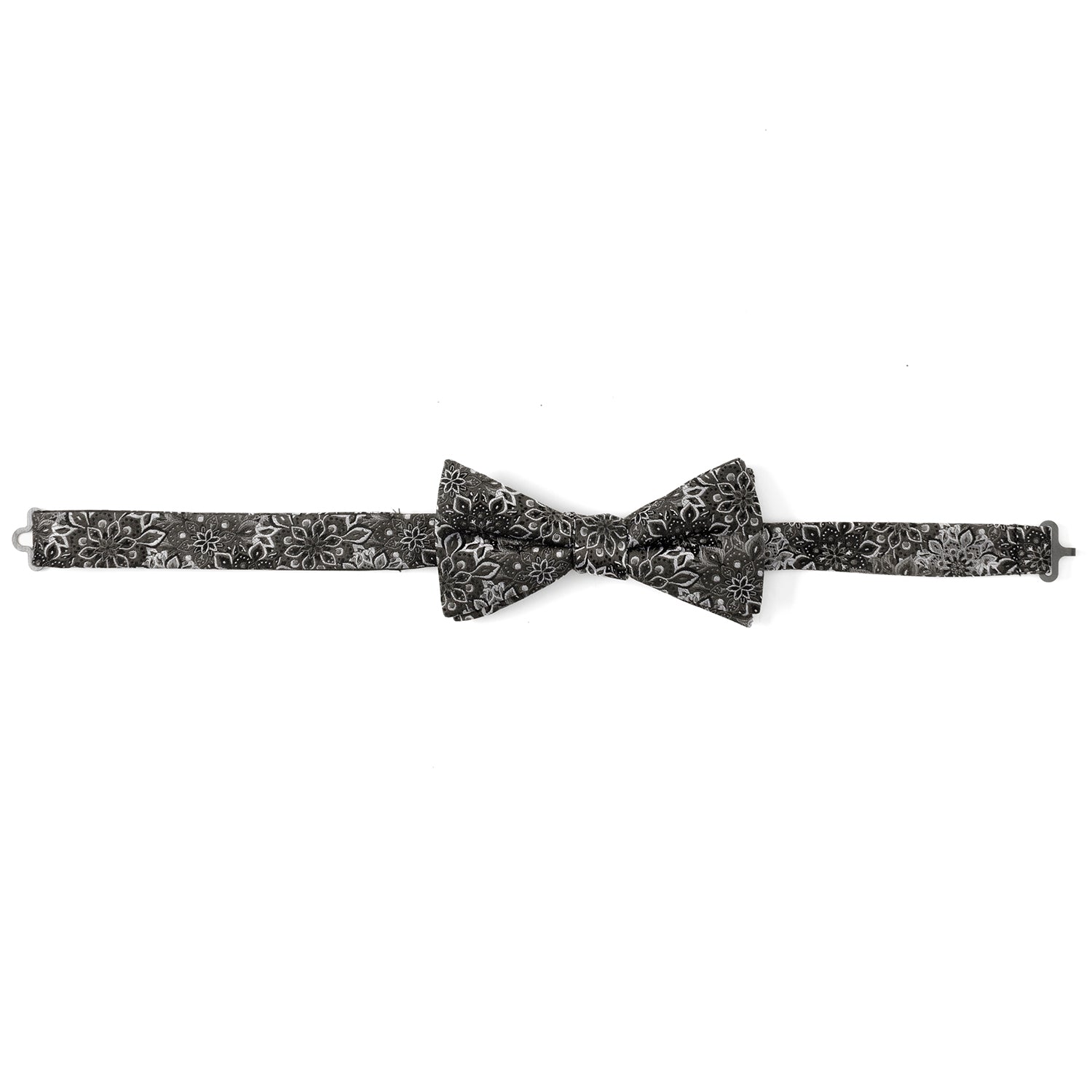  Cufflinks Kaleido Floral Charcoal Men's Bow Tie - Default Title - Bonton