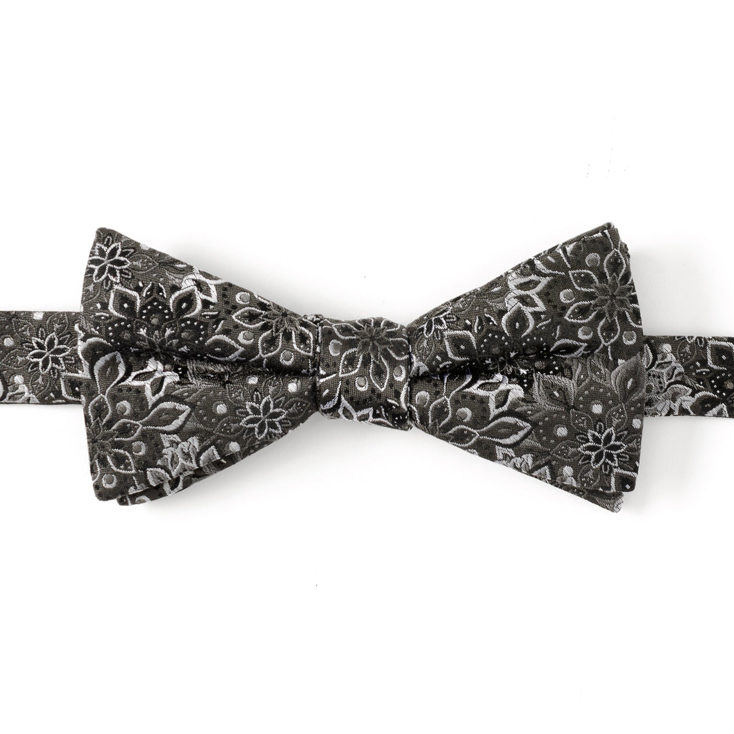  Cufflinks Kaleido Floral Charcoal Men's Bow Tie - Default Title - Bonton