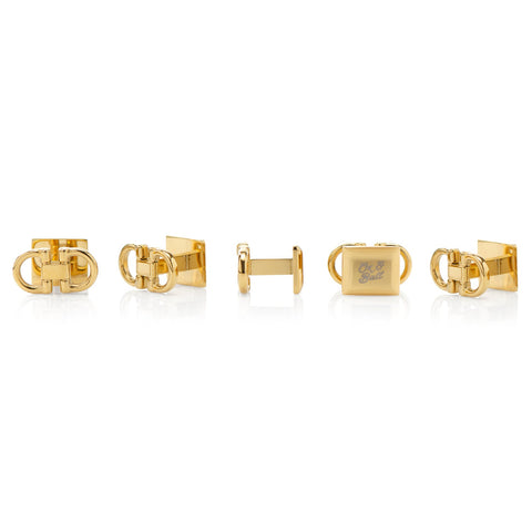 Horse Bit Gold Stainless Steel 5-Stud Set