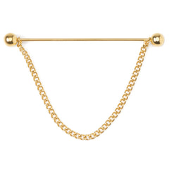 Stainless Steel Gold Chain Collar Bar