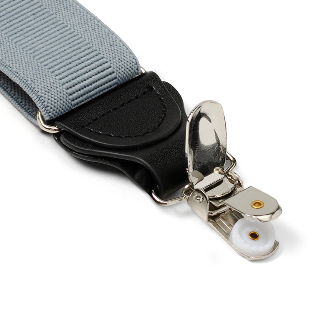  Cufflinks Gray Convertible Suspenders - Default Title - Bonton