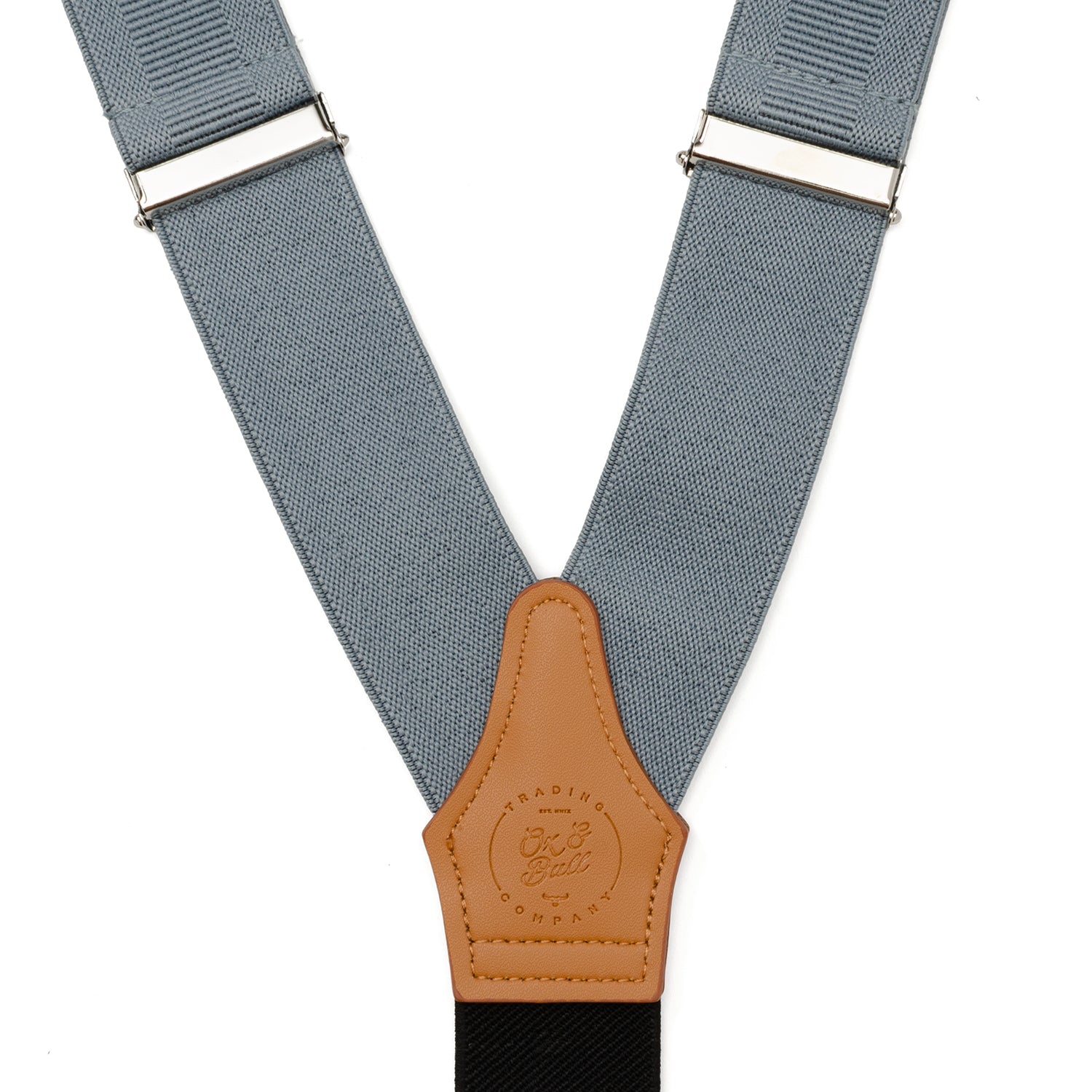  Cufflinks Gray Convertible Suspenders - Default Title - Bonton