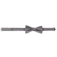 Gray Silk Bow Pre-Tie