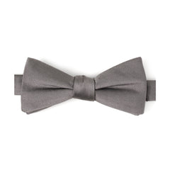 Gray Silk Bow Pre-Tie