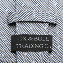 Dotted Herringbone Gray Silk Tie