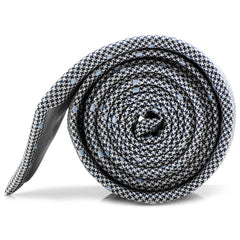 Dotted Herringbone Gray Silk Tie