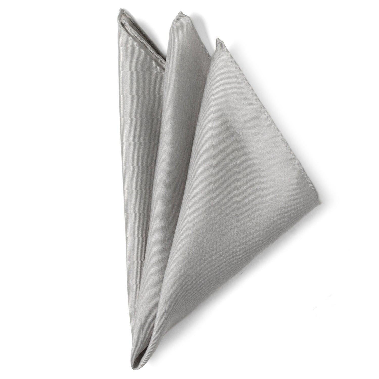  Cufflinks Gray Silk Pocket Square - Default Title - Bonton