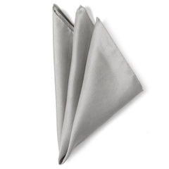 Gray Silk Pocket Square