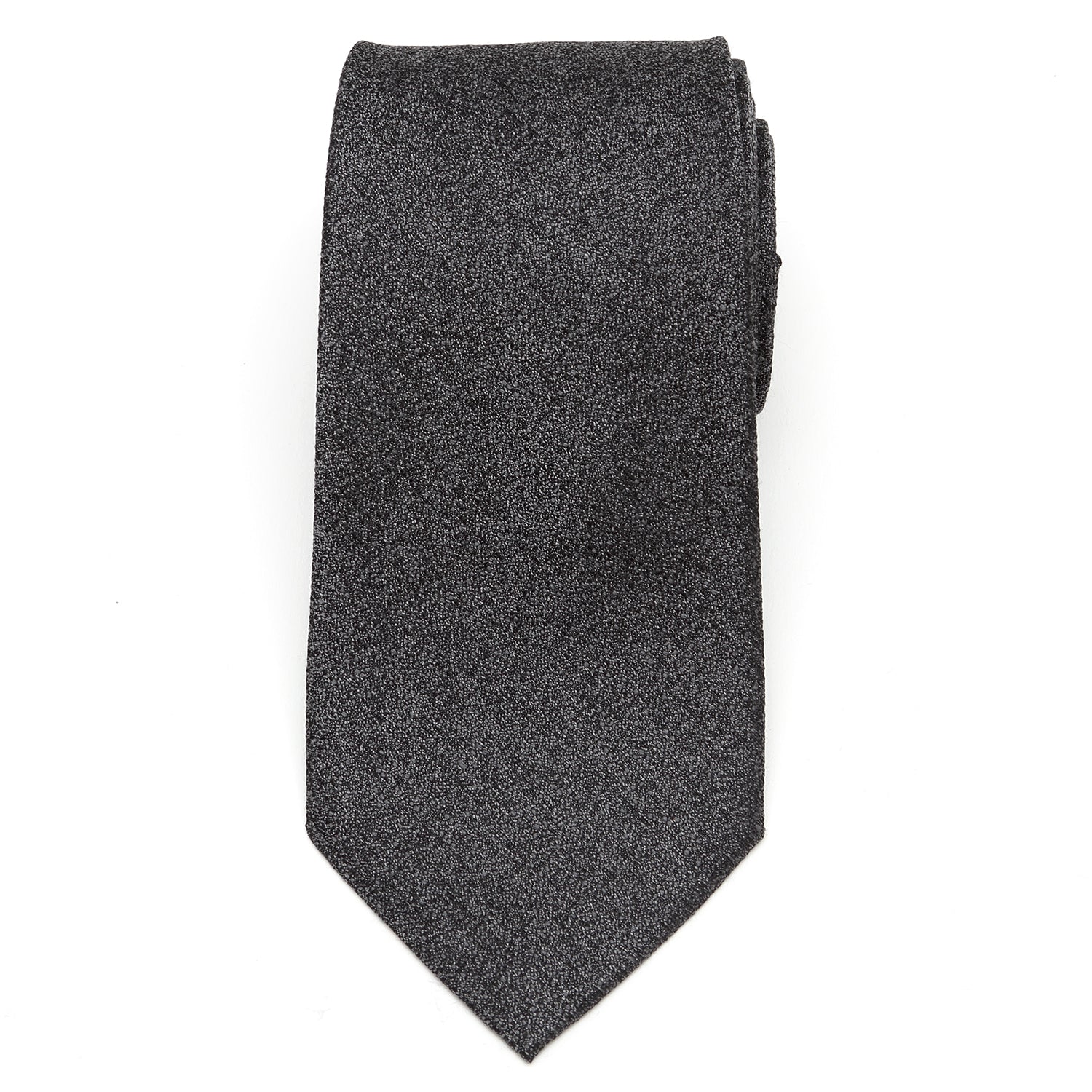  Cufflinks Heathered Gray Wool Men's Tie - Default Title - Bonton