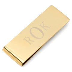 Stainless Steel Gold Engravable Money Clip