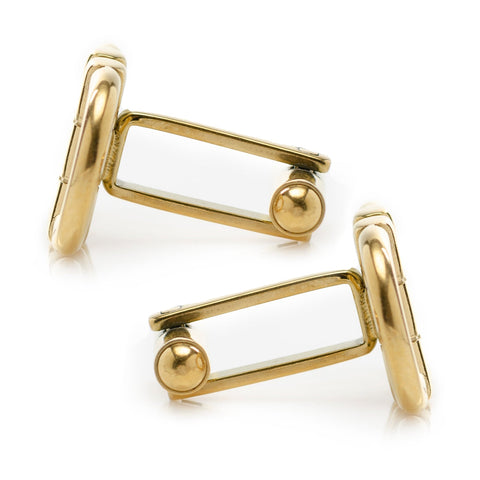 Horse Bit Gold Stainless Steel Cufflinks