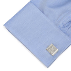 Silver Herringbone Cufflinks