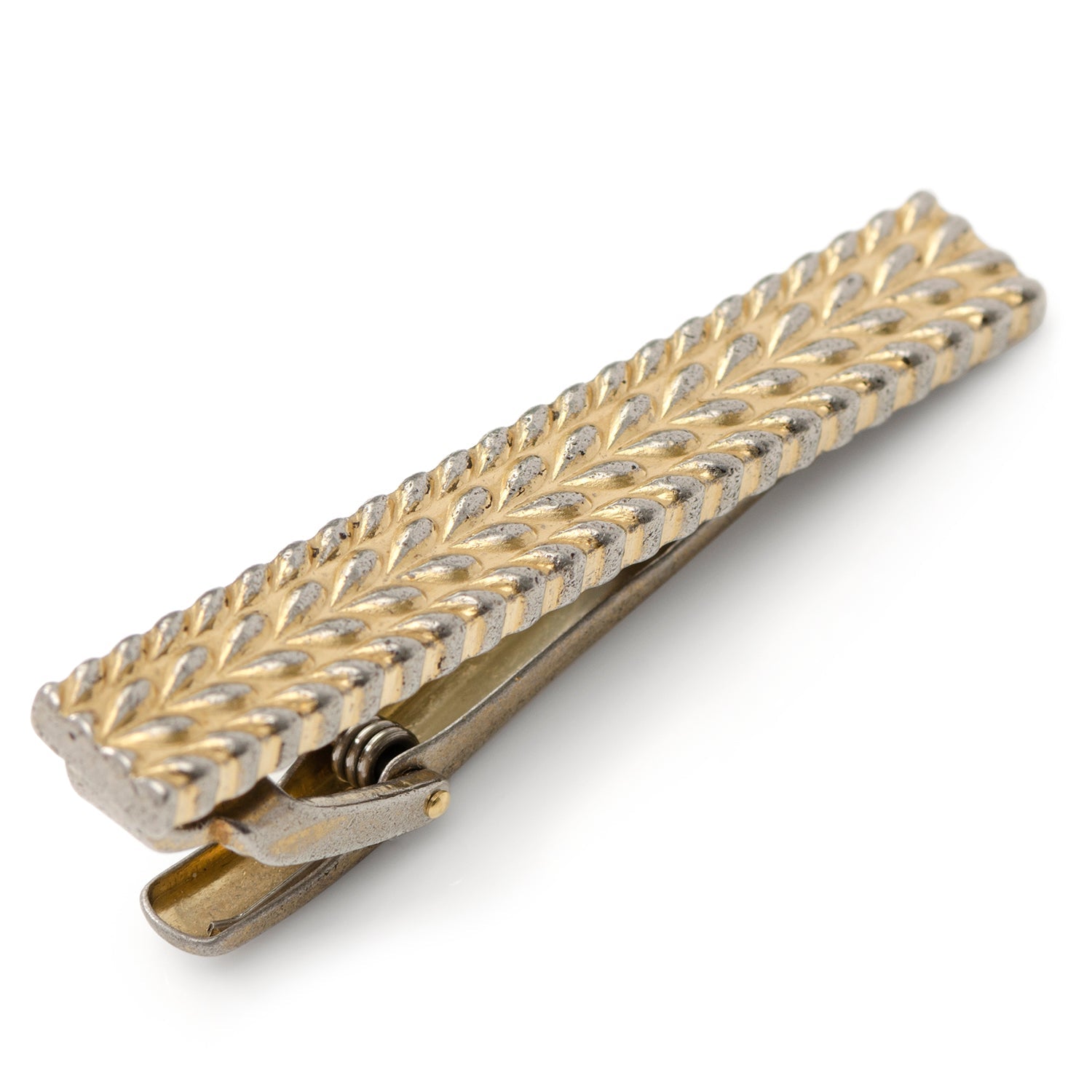  Cufflinks Antique Gold Herringbone Tie Clip - Default Title - Bonton