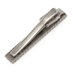 Antique Silver Herringbone Tie Clip